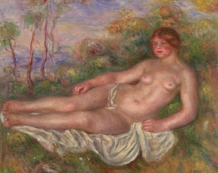 Pierre-Auguste Renoir Reclining Woman Bather oil painting image
